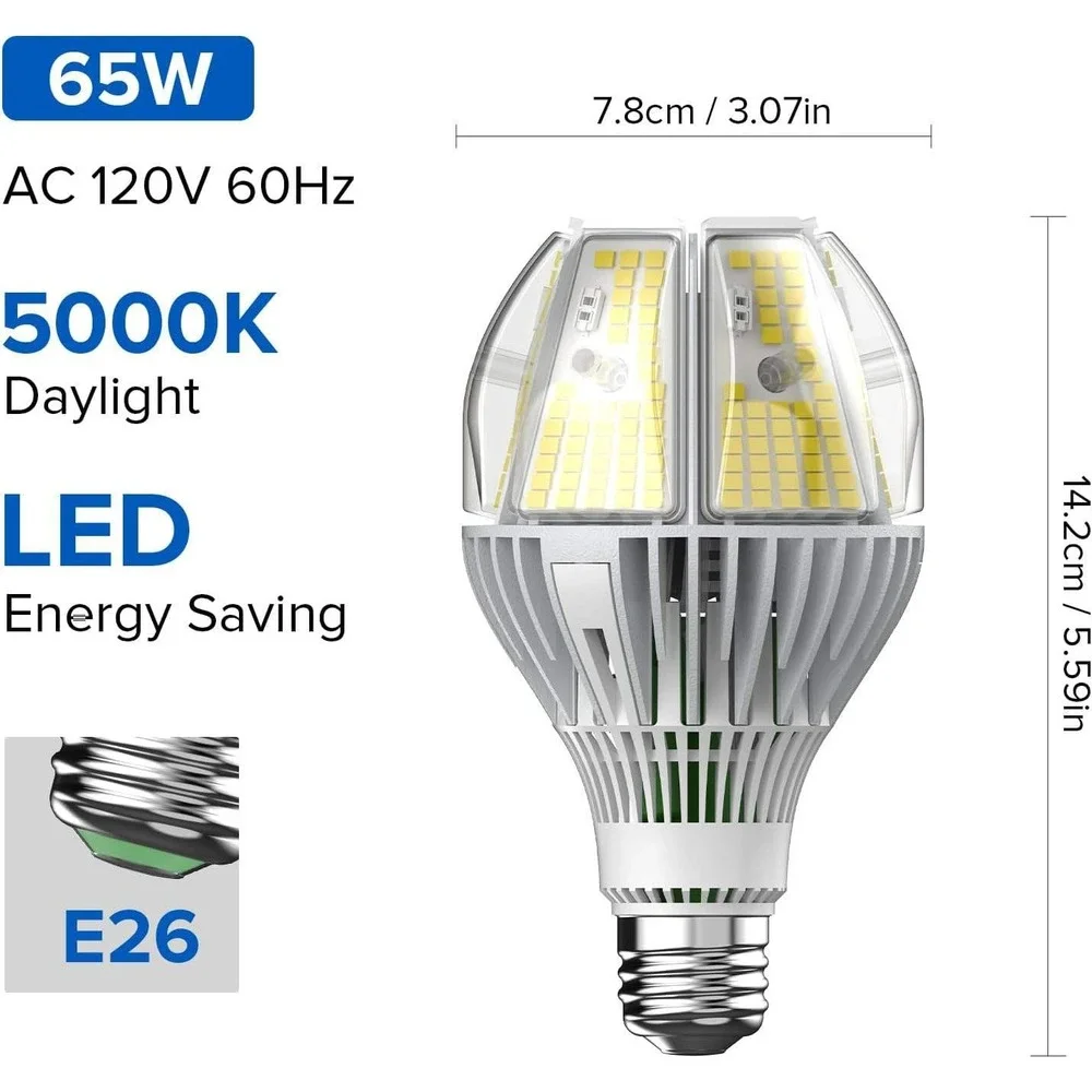 SANSI A21 LED Bulb 10000 Lumens 5000K Daylight E26 65W Non-Dimmable for Worksh‎